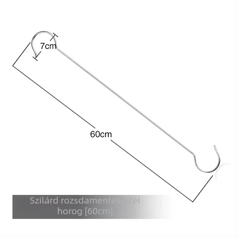 Rozsdamentes acél horog, konyha- és fürdőszobai használatra, egyszerű modern kialakítás, 5–10 kg teherbírás, 1 darab