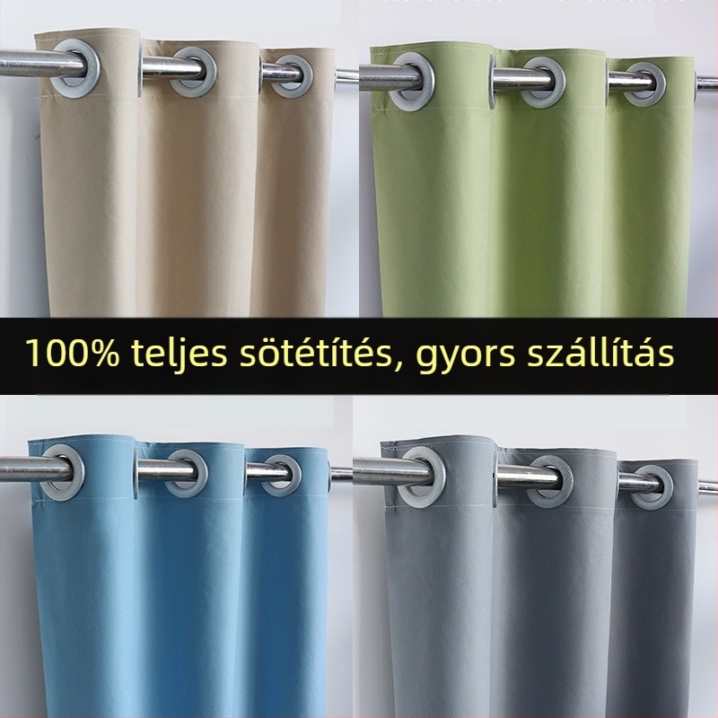 Teljes árnyékoló függöny kompozit anyagból perforált kialakítással, római rúd-sínhez, kis ablakokra