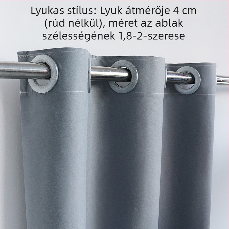 Teljes árnyékoló függöny kompozit anyagból perforált kialakítással, római rúd-sínhez, kis ablakokra