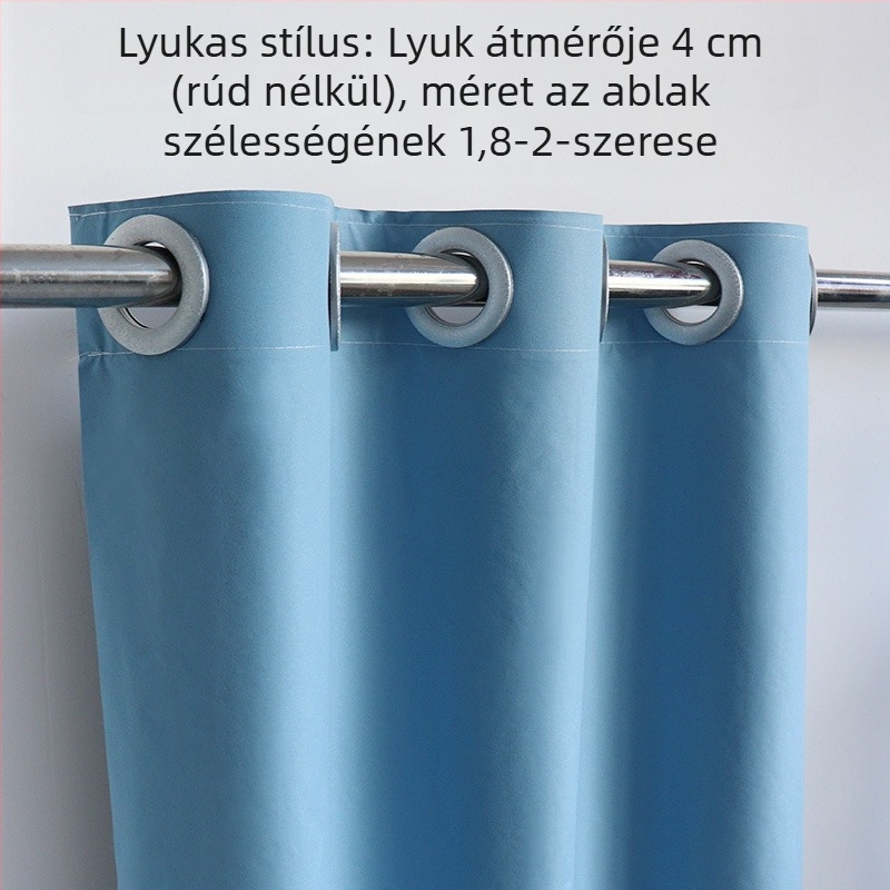 Teljes árnyékoló függöny kompozit anyagból perforált kialakítással, római rúd-sínhez, kis ablakokra