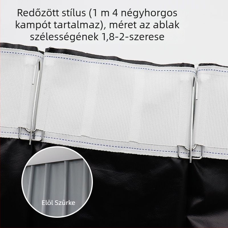 Teljes árnyékoló függöny kompozit anyagból perforált kialakítással, római rúd-sínhez, kis ablakokra