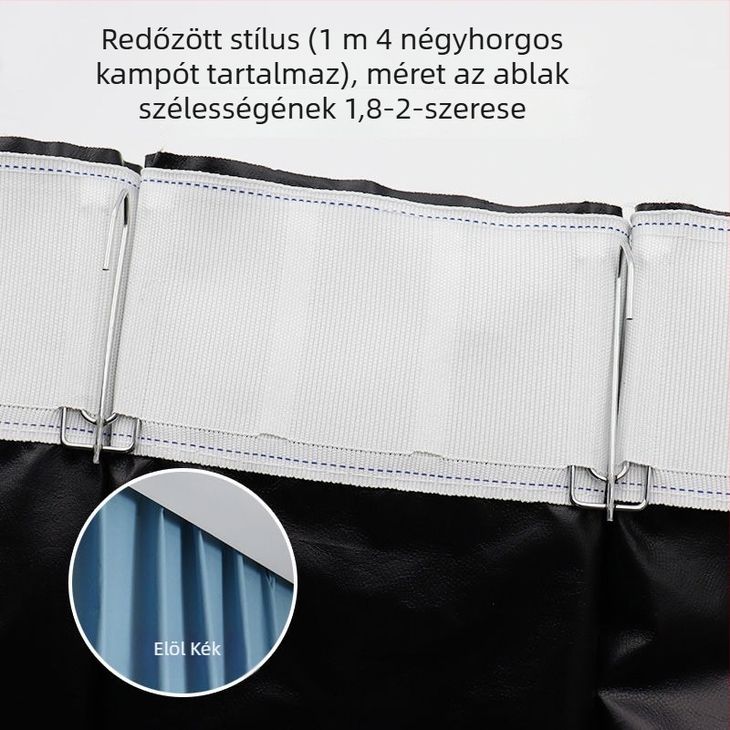 Teljes árnyékoló függöny kompozit anyagból perforált kialakítással, római rúd-sínhez, kis ablakokra