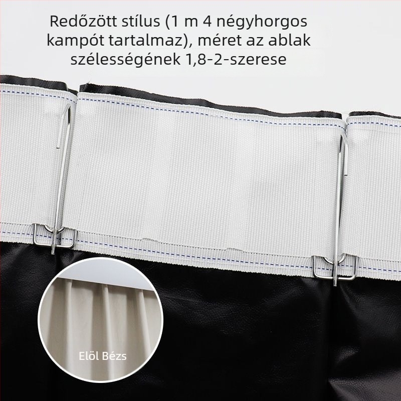 Teljes árnyékoló függöny kompozit anyagból perforált kialakítással, római rúd-sínhez, kis ablakokra
