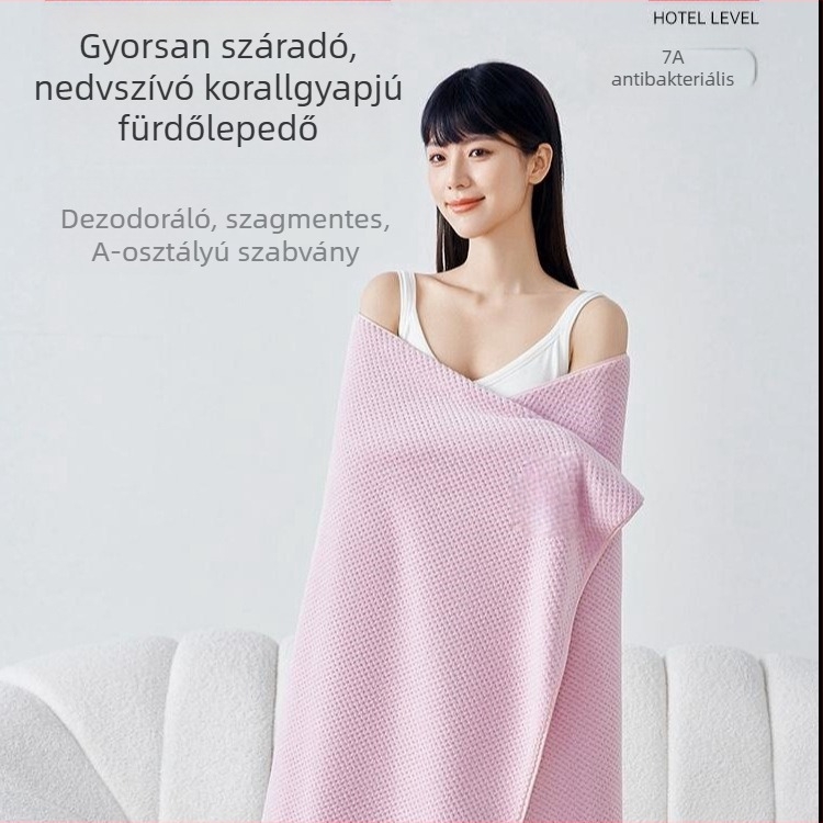 7A antibakteriális és szagtalanító fürdőlepedő ananász mintás, nagy méret, nedvszívó, gyorsan száradó, puha, hordozható férfiak és nők számára