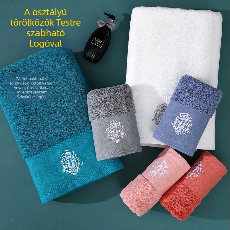 Wanyu 100% pamut arc törlőkendő, 32s szál, egyszerű szövés, 120–140 g, logó hímzés opció
