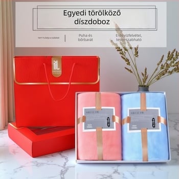 Arctörölköző és fürdőlepedő készlet, két- vagy háromdarabos, hímzett logóval