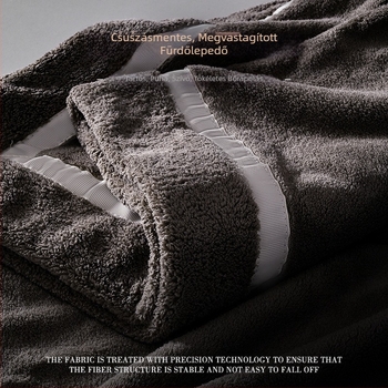 7A antibakteriális korall fleece fürdőlepedő, 500 g felett, 32 szálas fonal, egyszerű szövés