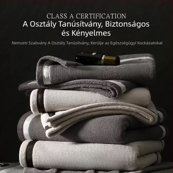 7A antibakteriális korall fleece fürdőlepedő, 500 g felett, 32 szálas fonal, egyszerű szövés