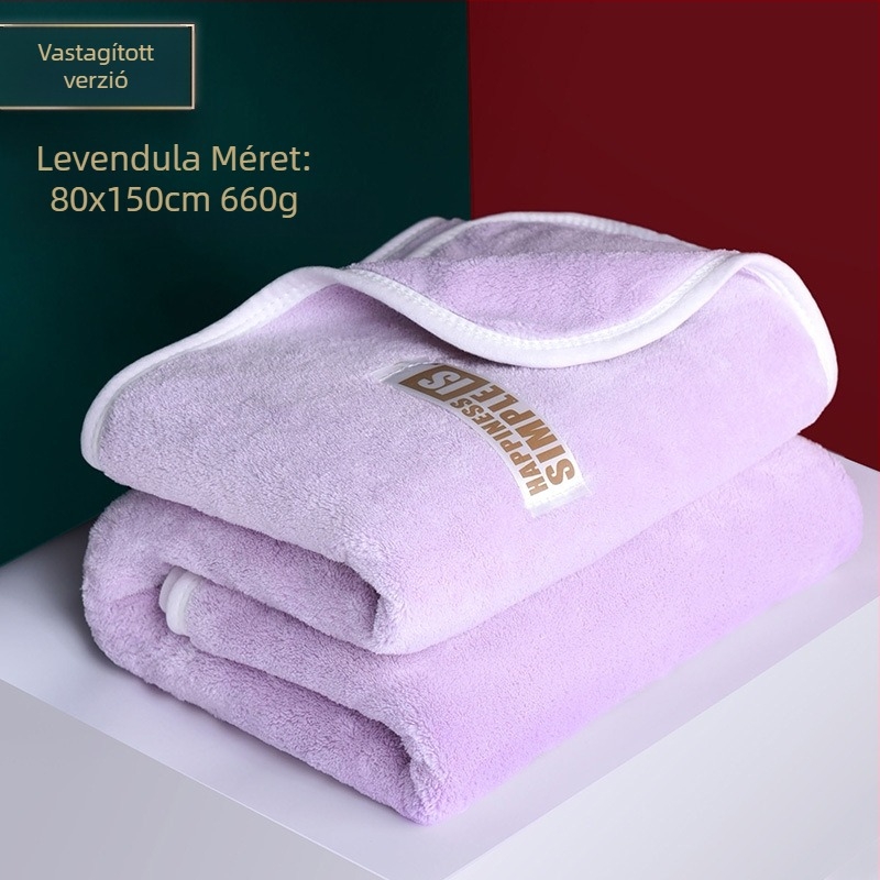 Nagy fürdőlepedő, vastag, rendkívül nedvszívó, alacsony szálhullás, korall plüss, 500 g felett, 150D, vágott velúr befejezés