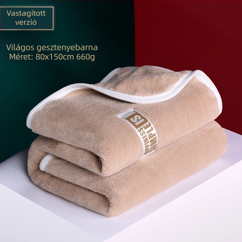 Nagy fürdőlepedő, vastag, rendkívül nedvszívó, alacsony szálhullás, korall plüss, 500 g felett, 150D, vágott velúr befejezés