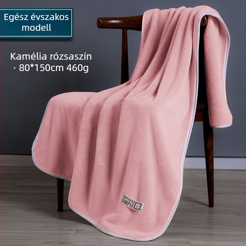 Nagy fürdőlepedő, vastag, rendkívül nedvszívó, alacsony szálhullás, korall plüss, 500 g felett, 150D, vágott velúr befejezés