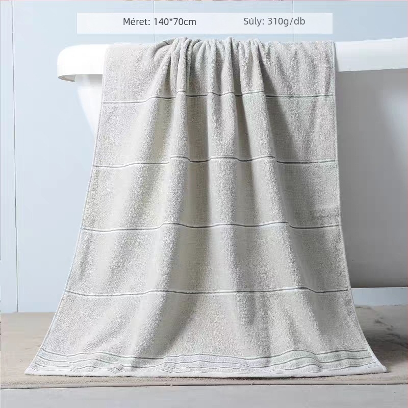 Fürdőlepedő, 100% pamut, 150D, 300–399 g, Gyorsan száradó, Típus A