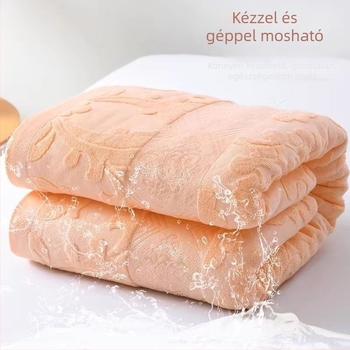 100% pamut, retro törölköző-stílusú takaró, légkondicionált helyiségekhez, vékony nyári takaró, könnyen ki teríthető és használható fedőként, szálképződés nélkül.