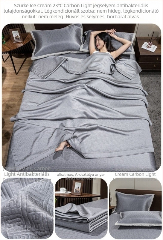 Jégselyem Ice Silk bambuszrost hűsítő takaró nyárra – vékony, könnyű pléd, 150x200-220 cm, fehér