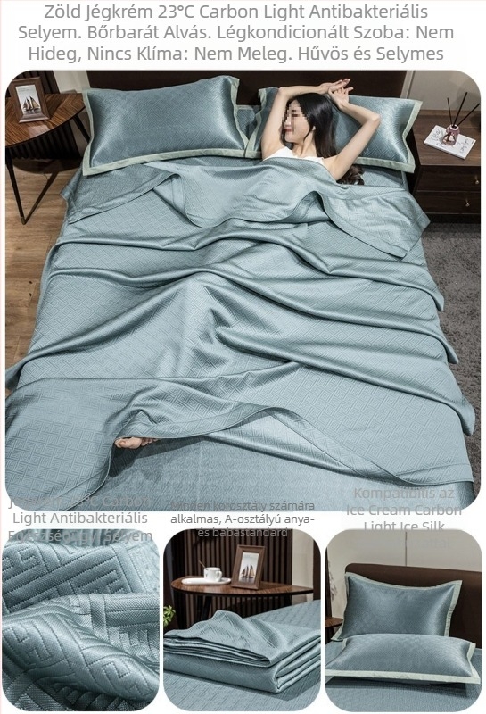 Jégselyem Ice Silk bambuszrost hűsítő takaró nyárra – vékony, könnyű pléd, 150x200-220 cm, fehér