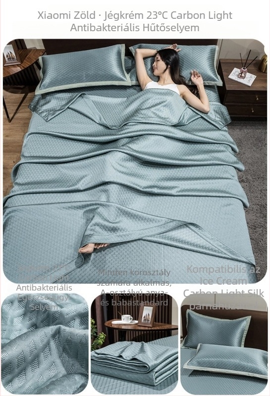 Jégselyem Ice Silk bambuszrost hűsítő takaró nyárra – vékony, könnyű pléd, 150x200-220 cm, fehér