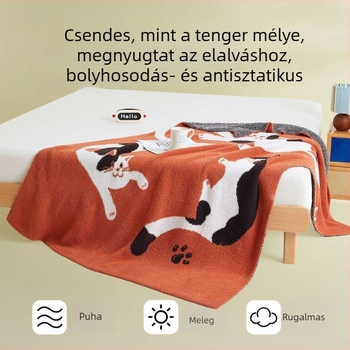 Iris Pie fél plüss takaró irodába, kanapé takaró, A osztályú klímás takaró, vastag négy évszakra