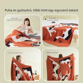 Iris Pie fél plüss takaró irodába, kanapé takaró, A osztályú klímás takaró, vastag négy évszakra