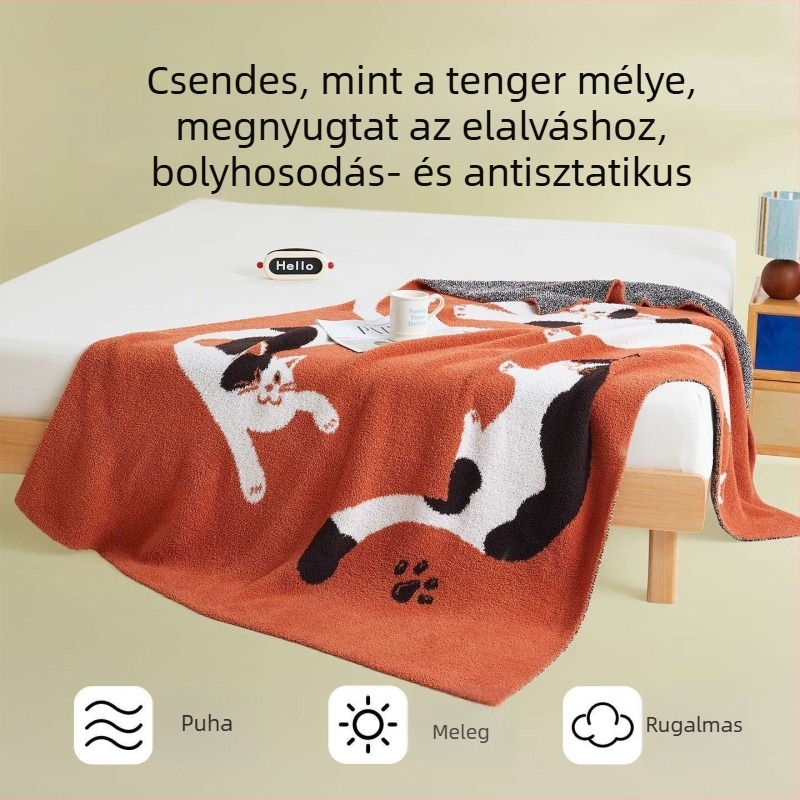 Iris Pie fél plüss takaró irodába, kanapé takaró, A osztályú klímás takaró, vastag négy évszakra