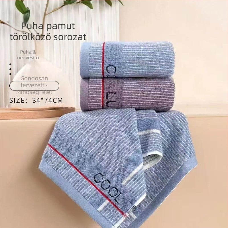 Dumeier pamut Jacquard törölköző, 120–140 g, 32 szál az egyik oldalon, 16 szál a másik oldalon