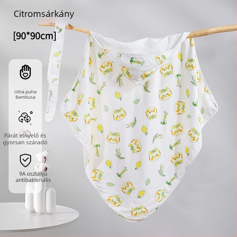 Újszülött bambuszrostból készült hatszintes vékony takaró, töltet nélküli, őszi használatra