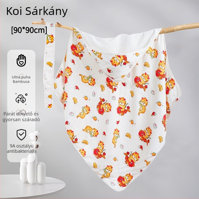 Újszülött bambuszrostból készült hatszintes vékony takaró, töltet nélküli, őszi használatra