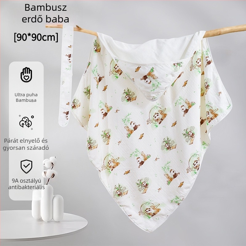 Újszülött bambuszrostból készült hatszintes vékony takaró, töltet nélküli, őszi használatra