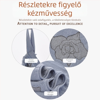 Omax korallfleece arc törölköző virágmintás, vastag és nedvszívó, 50–80 g, 100d, nyomtatott