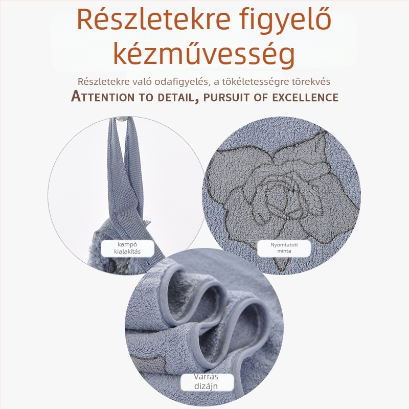 Omax korallfleece arc törölköző virágmintás, vastag és nedvszívó, 50–80 g, 100d, nyomtatott
