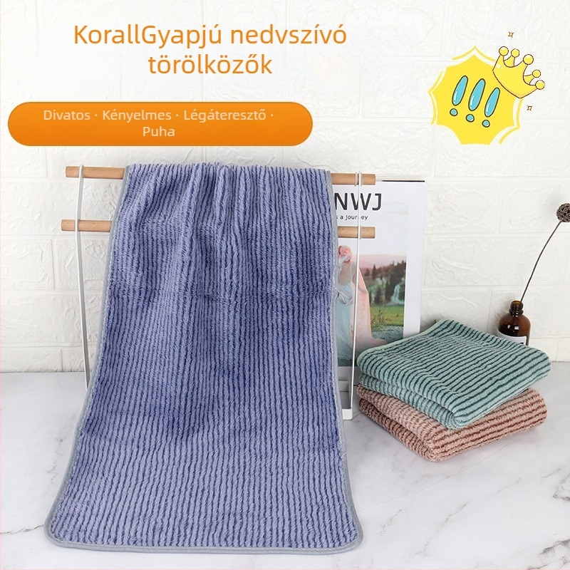 Aike korall fleece arctörölköző, 21s szál, nagy sűrűség, 50–80 g tömeg, szegélyes varrás, puha és nedvszívó