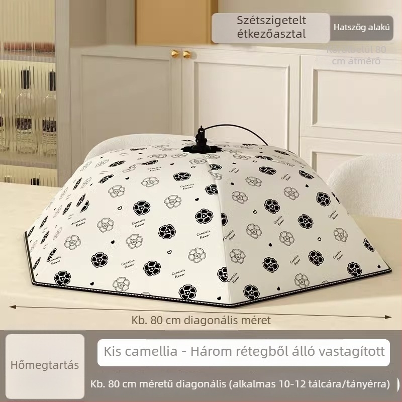 Szigetelt összecsukható zöldség- és élelmiszerfedél – otthoni használatra (többfunkciós, hőmegtartás, porálló)