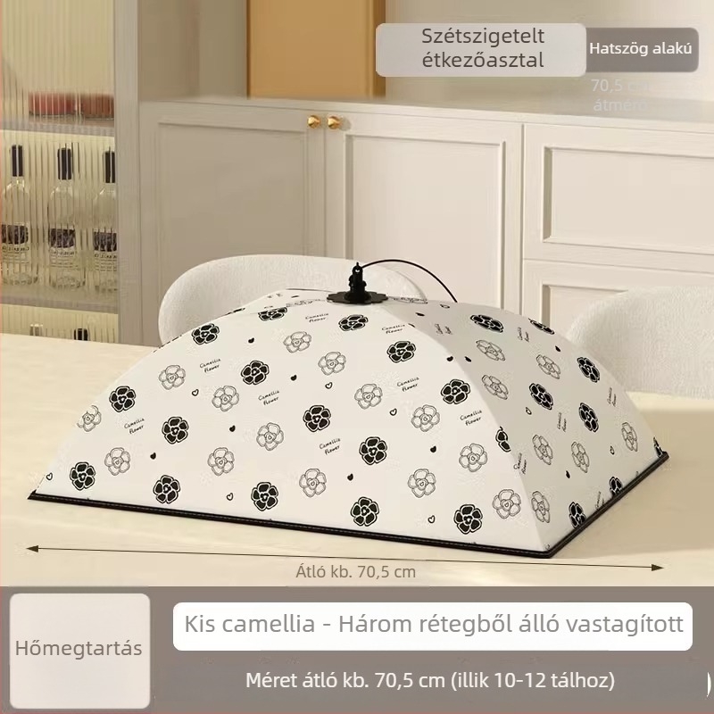 Szigetelt összecsukható zöldség- és élelmiszerfedél – otthoni használatra (többfunkciós, hőmegtartás, porálló)