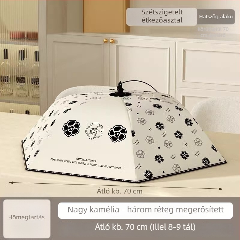 Szigetelt összecsukható zöldség- és élelmiszerfedél – otthoni használatra (többfunkciós, hőmegtartás, porálló)