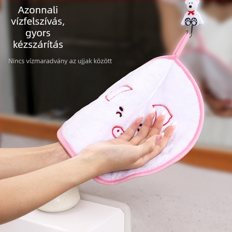 Gyerek kéztörlő az eredeti rajzfilmsorozatból, felakasztható; anyag: Coral fleece; tömeg: 30–50 g; szál: 60s; gyártási folyamat: hímzés és varrás