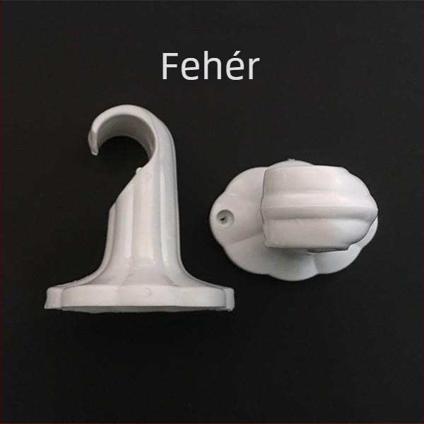 Universális függönyrúdtartó, PP műanyagból, falra szerelhető, ideális függönyökhöz, modern minimalista stílus