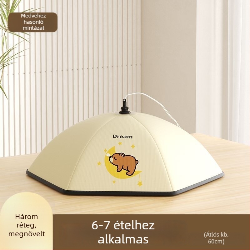 Purple Charm Workshop Összecsukható, hőszigetelt ételfedő – gabardin + alumíniumfólia, modern egyszerűség, Többfunkciós, Szigetelés, Porvédelmi