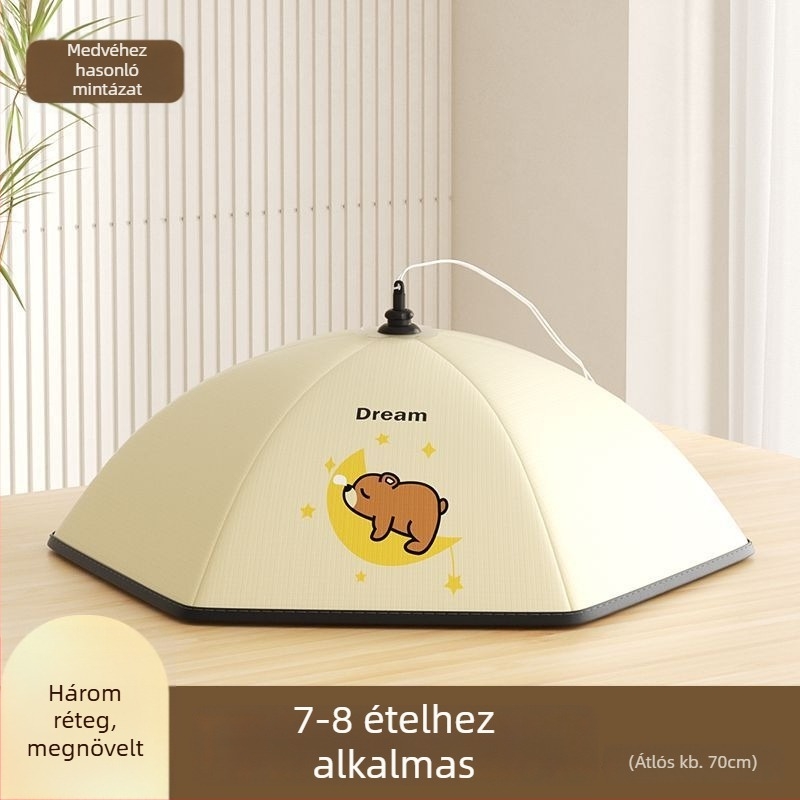 Purple Charm Workshop Összecsukható, hőszigetelt ételfedő – gabardin + alumíniumfólia, modern egyszerűség, Többfunkciós, Szigetelés, Porvédelmi