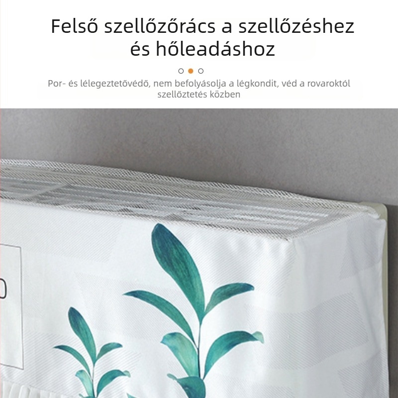 Rajzfilm-stílusú aranyos kiskutya klímafedél, porvédő anyagból, védelem a közvetlen légáram ellen, chiffon szegéllyel, függő kivitel