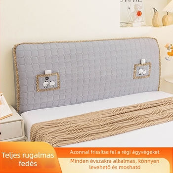 Buborékhabbal bélelt fejtámla huzat, párnázott textile, porvédő, levehető, univerzális méret