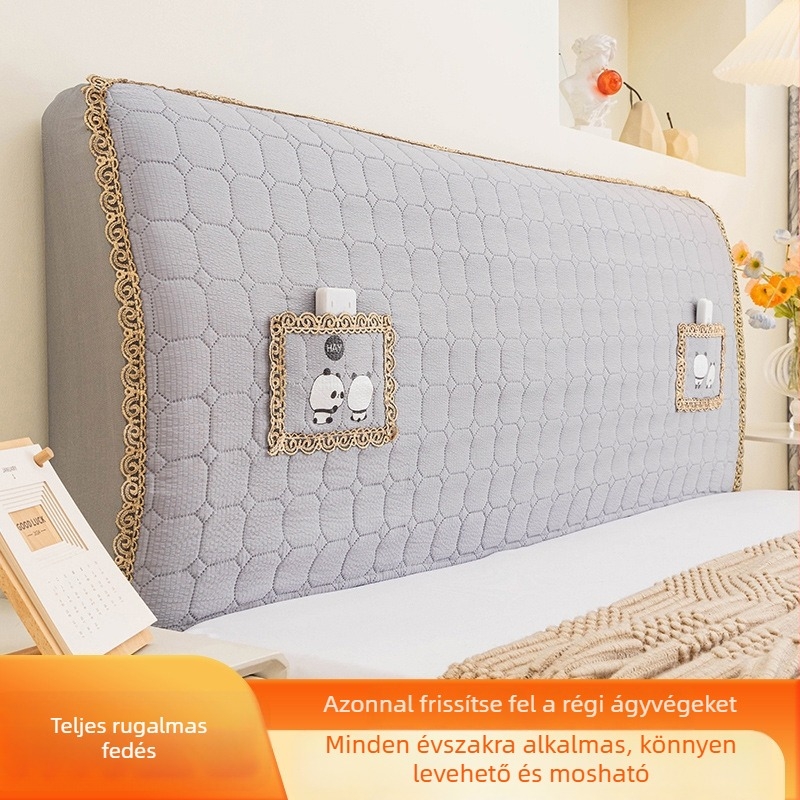 Buborékhabbal bélelt fejtámla huzat, párnázott textile, porvédő, levehető, univerzális méret