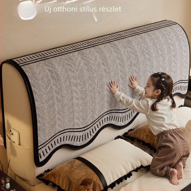 Ágy melletti párnahuzat, minden évszakra, porálló, macska karmolásálló, csúszásmentes, plüss minimalist stílus
