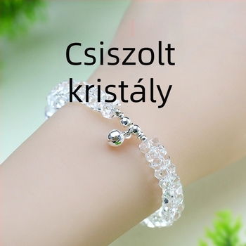 Faceted kristály karkötő – kézzel készített, Only márka, nőies stílus, természet ihletésű, friss és édes, utazási emlék ajándék