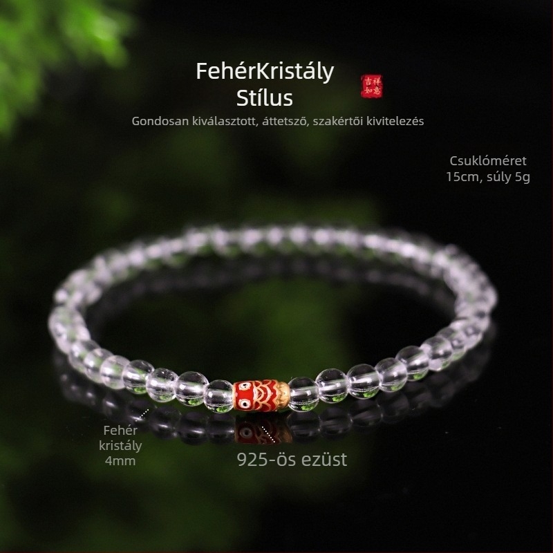 Faceted kristály karkötő – kézzel készített, Only márka, nőies stílus, természet ihletésű, friss és édes, utazási emlék ajándék