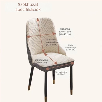 Ívelt karfás fotel huzat, nordic stílus, rugalmas, univerzális vastagított étkezőszék- és székhuzat