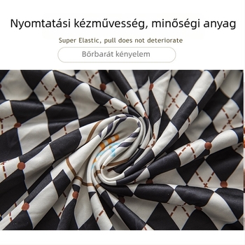 Ívelt étkezőszék-huzat beépített háttámlával, luxus megjelenésű, rugalmas illeszkedés, teljes fedettség, porvédő, tej selyem anyag