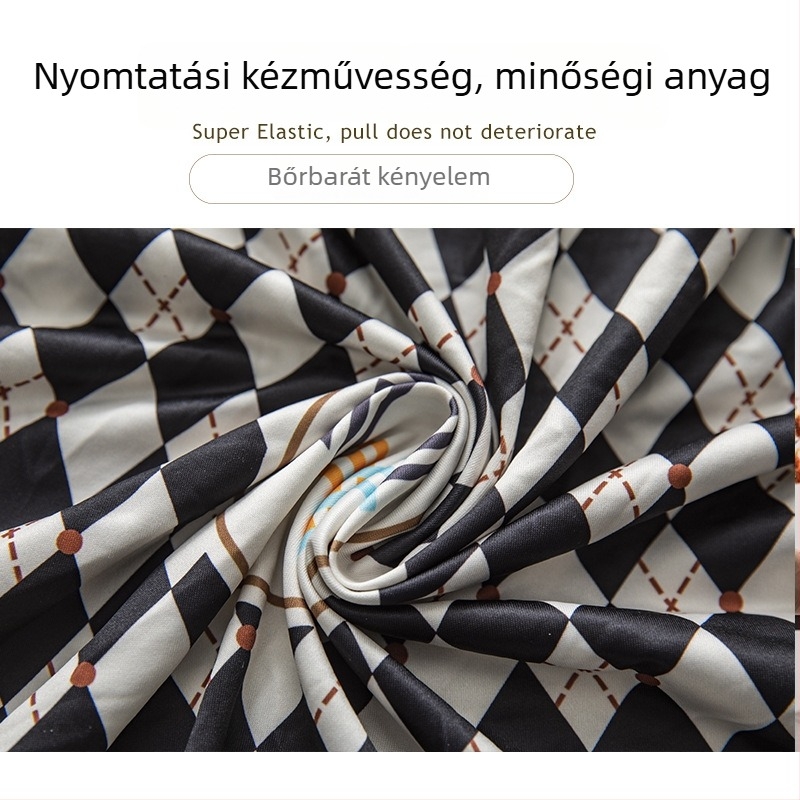 Ívelt étkezőszék-huzat beépített háttámlával, luxus megjelenésű, rugalmas illeszkedés, teljes fedettség, porvédő, tej selyem anyag