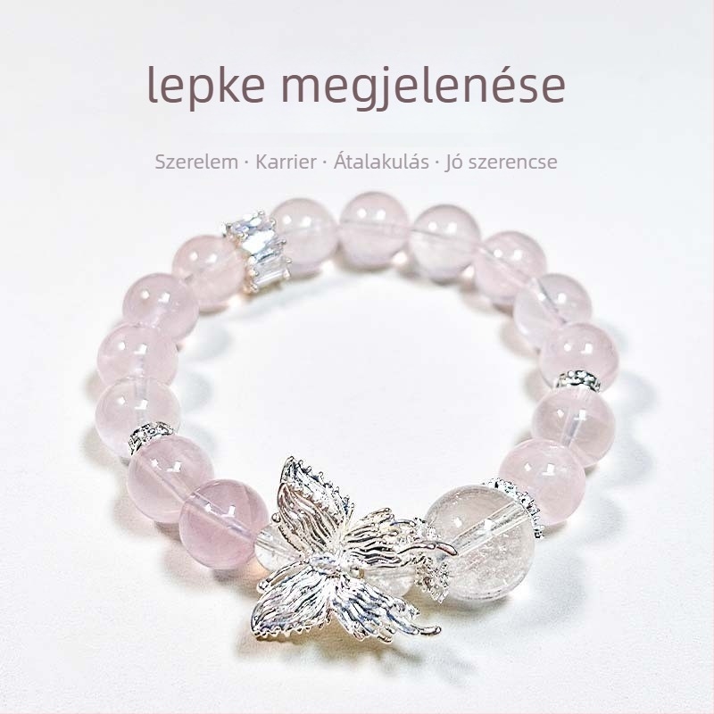 Kézre illő ékszer – természetes kristály, kézzel készült, állat/zodiákus forma, nőknek, friss és édes stílus