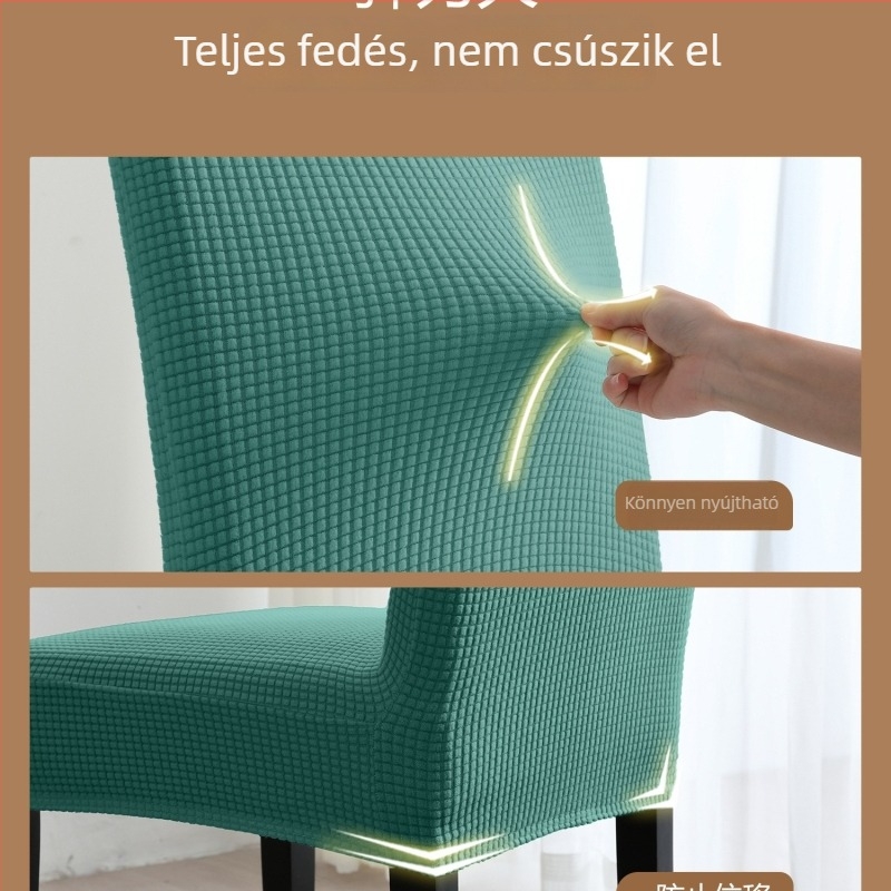 Macskakarcolás-ellenálló székhuzat integrált párnával és háttámlával, egyszerű, modern, univerzális étkezőszékhuzat, 2025 modell