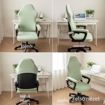 Gaming szék védőhuzat, flanel anyag, 95% poliészter, csíkos mintázat, modern minimalist stílus, négyszögletes forma