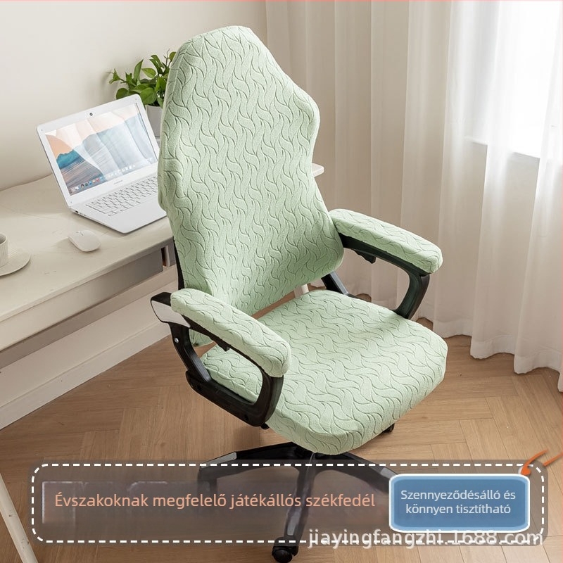 Gaming szék védőhuzat, flanel anyag, 95% poliészter, csíkos mintázat, modern minimalist stílus, négyszögletes forma